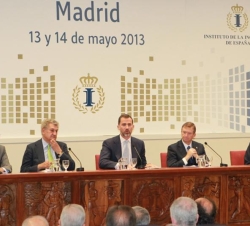 Su Alteza Real el Príncipe de Asturias durante su intervención